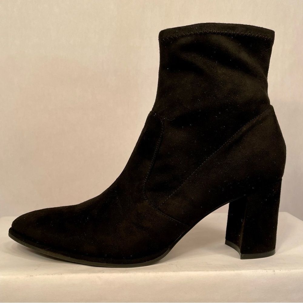 Marc Fisher Black Vegan Suede Women's Ankle Boots Size 8M - Picture 5 of 9